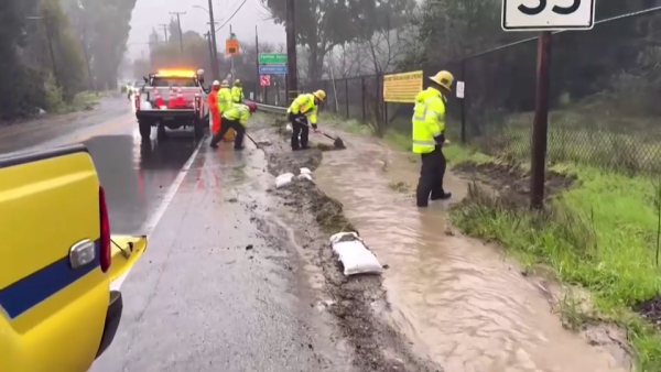 Годовое количество осадков за сутки выпало в районах Калифорнии