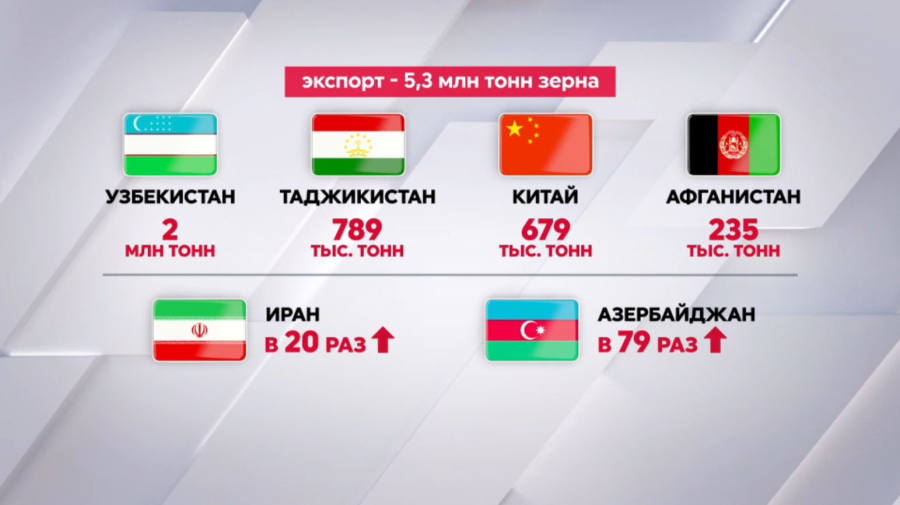 5,3 млн тонн зерна экспортировал Казахстан за 6 месяцев