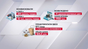 Закон и порядок: 12 тысяч единиц контрафактной продукции конфисковано в Казахстане