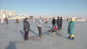 Каспий покрылся льдом из-за сильных морозов
