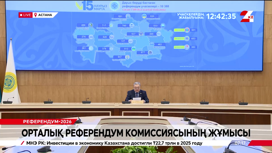 Орталық референдум комиссиясының жұмысы. Live