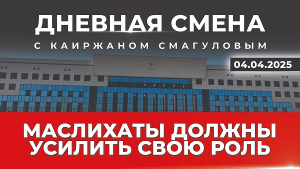 Деятельность маслихатов и институциональный потенциал. Дневная смена | 04.04.2025