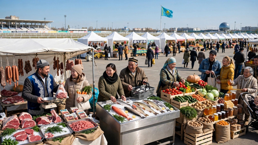 Мясо, рыба, овощи и мёд по доступным ценам: в Астане пройдёт сельхозярмарка