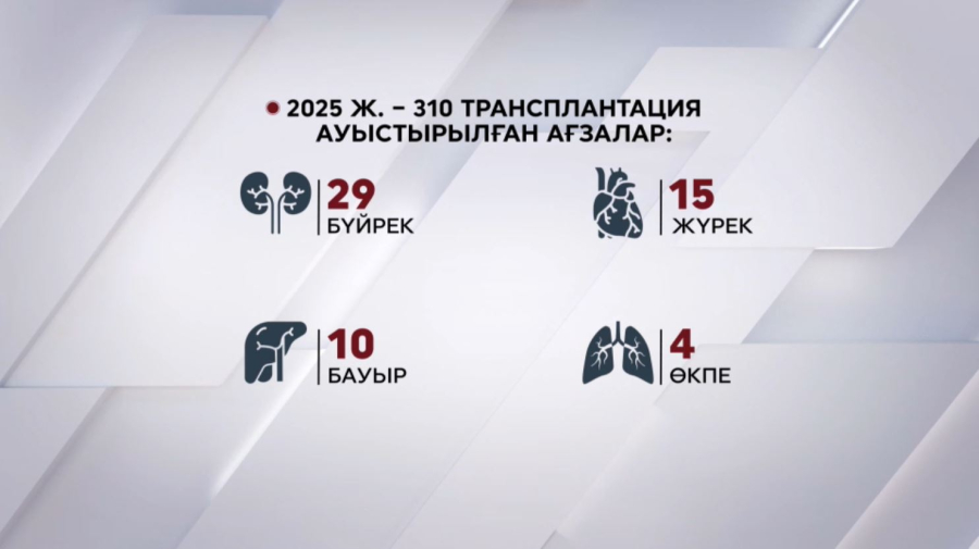 Бес мыңға жуық науқасқа ағза трансплантациясы қажет