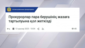 Заң мен тәртіп: пара бермек болып айыппұл арқалаған адам сотталды