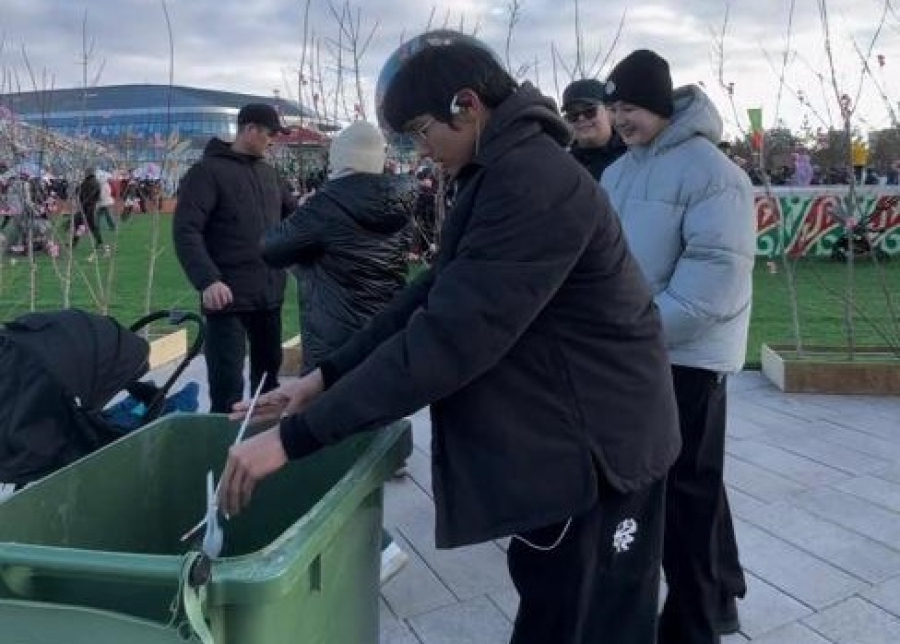 «Таза Қазақстан»: спортсмены провели уборку в Наурыз