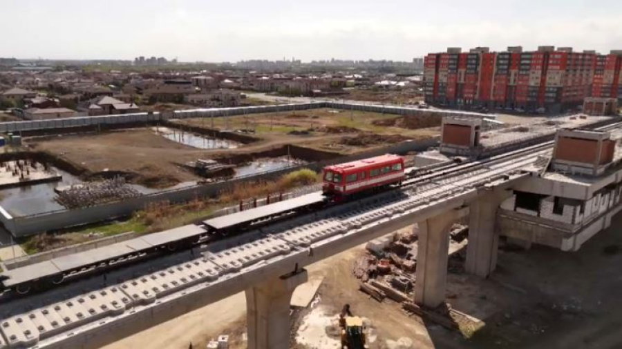25% рельсовых путей LRT проложили в Астане