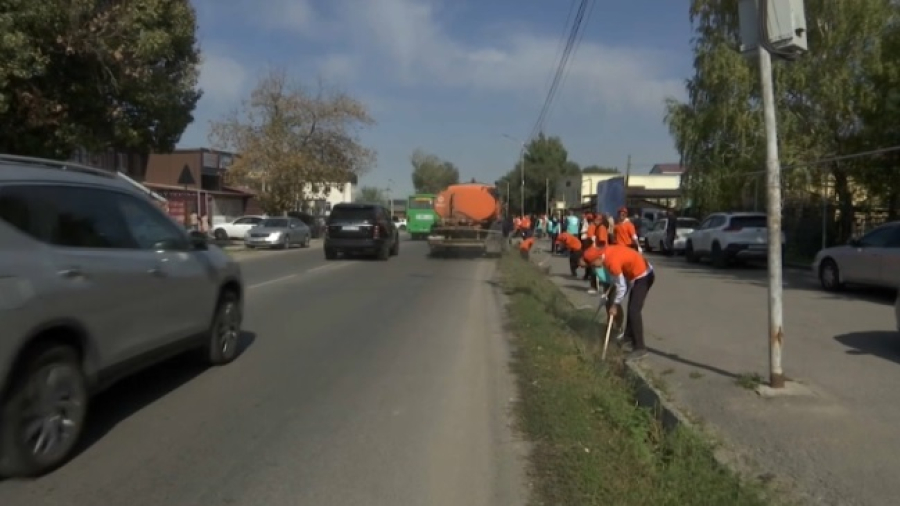 В Талгаре очистили от мусора территории вдоль дорог