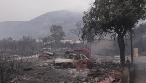 Мощные лесные пожары бушуют в Хорватии