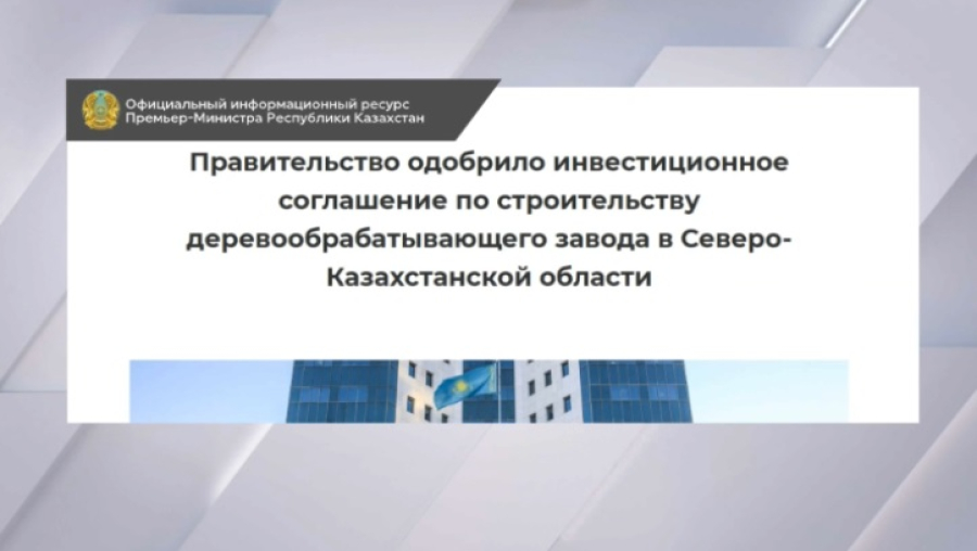 Деревообрабатывающий завод за ₸70 млрд построят в СКО