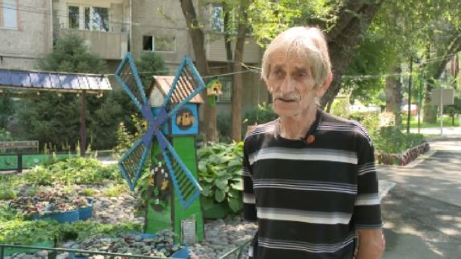 Ауланы баққа айналдырған ақсақал