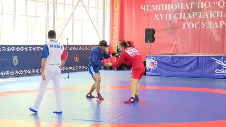 Турнир по самбо и қазақ күресі среди военных проходит в Алматы