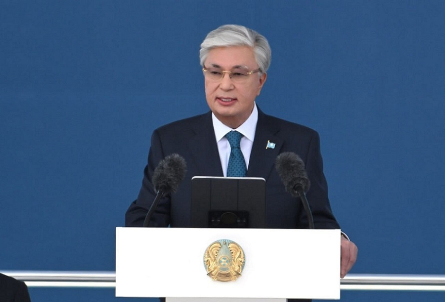 Токаев выступил с речью на параде в Астане