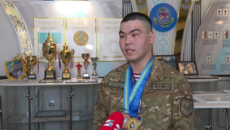 Талантливые солдаты служат в рядах Нацгвардии в Таразе