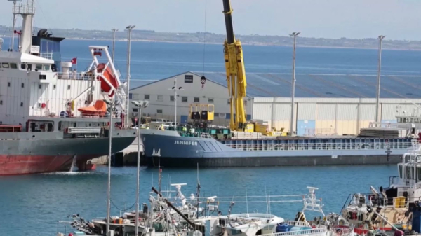 Жүк тиелген кеме Газаға жетті