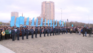 Три тысячи человек исполнили гимн Казахстана в Караганде