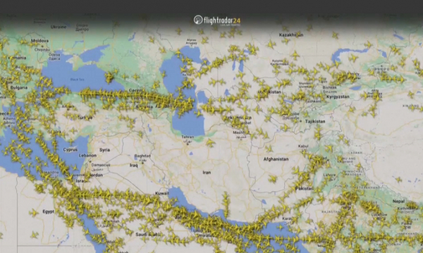 Ұшақтар Иранның әуе кеңістігін айналып ұша бастады