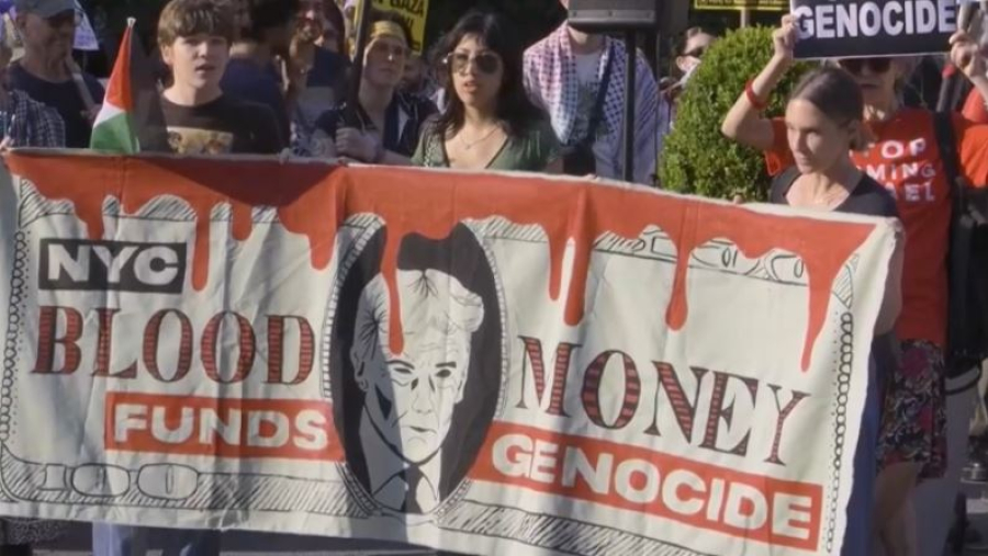 Пропалестинский митинг прошёл в Нью-Йорке