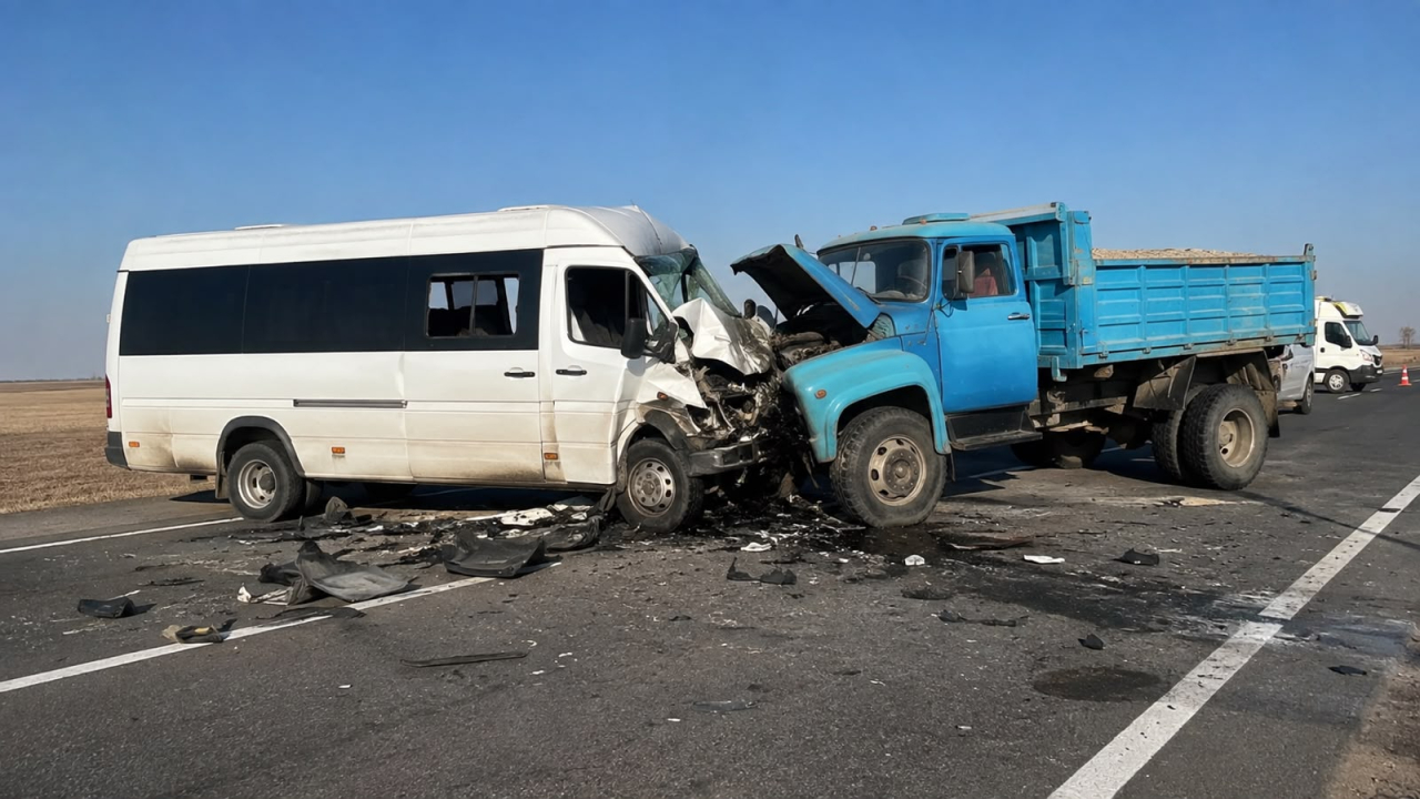 Трагедия на трассе Астана – Петропавловск: два человека погибли, восемь пострадали