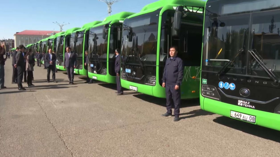 Автопарк Тараза пополнился новыми автобусами
