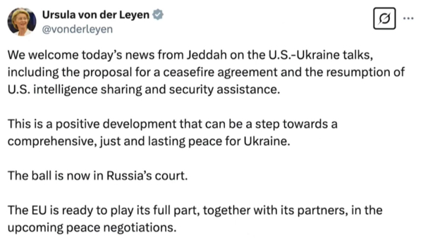 Еуроодақ Украинадағы оқ атуды тоқтату ұсынысын қолдады