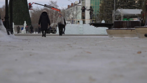 В Петропавловке прошёл ледяной дождь: гололёд продлится три дня