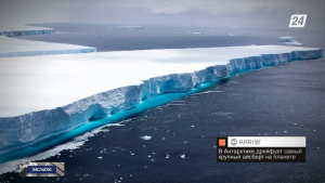 Әлемдегі ең үлкен айсберг Антарктида жағалауында жүзе бастады | Баспасөз