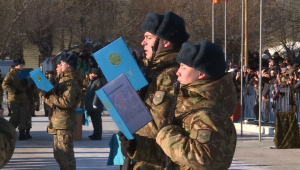 Қарағандыда әскери бөлім сарбаздары ант берді