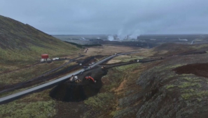 Барьер для защиты от потоков лавы строят в Исландии