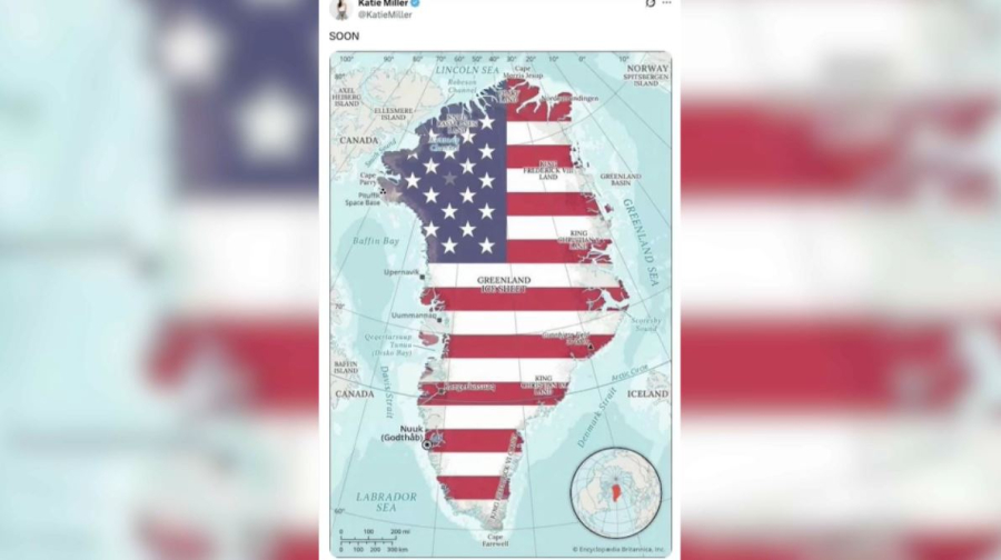 АҚШ-тың туы түсіне боялған Гренландия картасы жарияланды