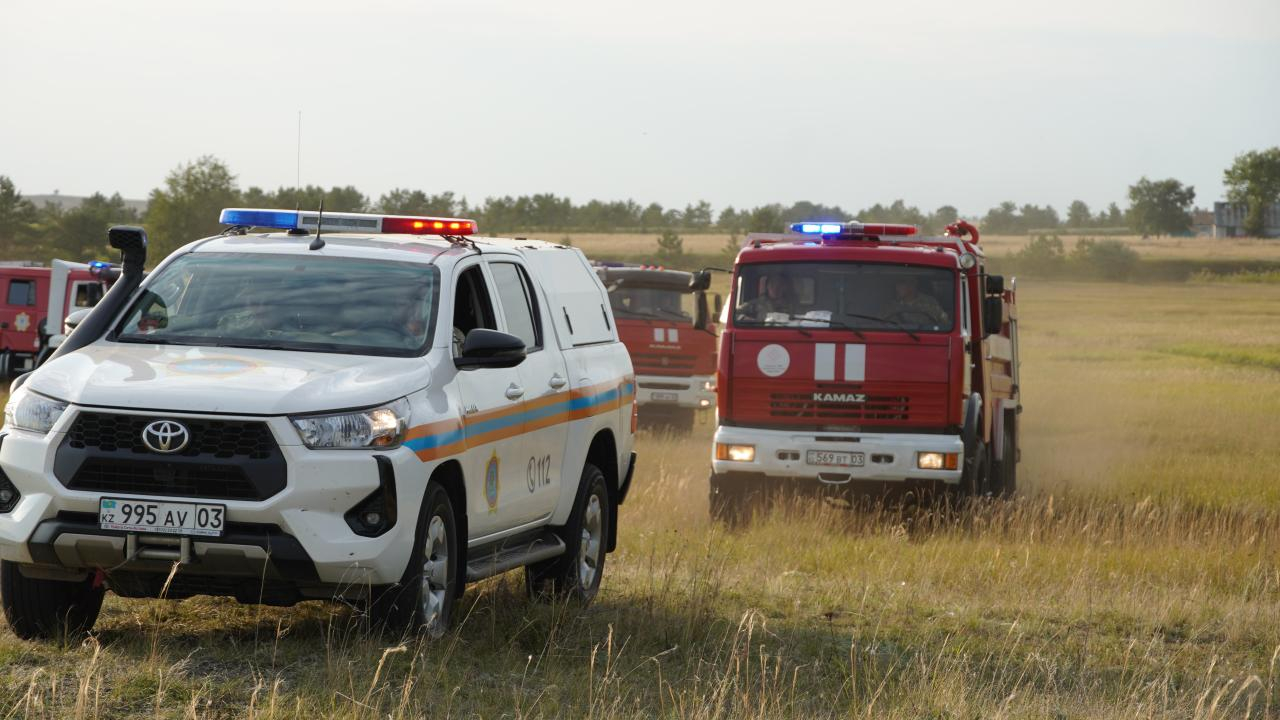 Учения по ликвидации природных пожаров прошли в Акмолинской области