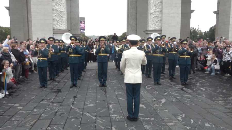 Қазақстандық әскери оркестр Мәскеуде өнер көрсетті