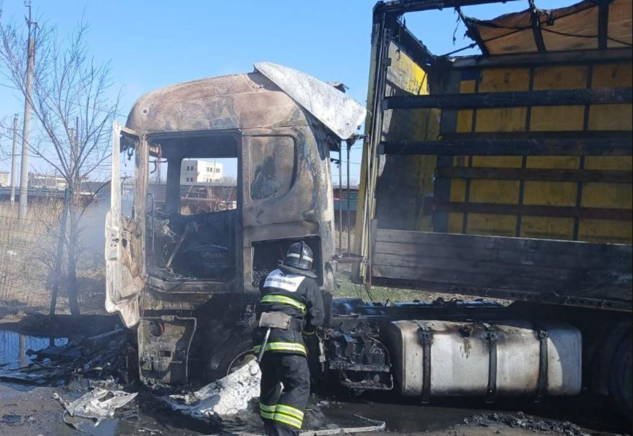 Грузовик загорелся в Кокшетау