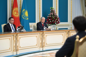 Қазақстан-Қырғызстан президенттері БАҚ өкілдері үшін брифинг өткізді