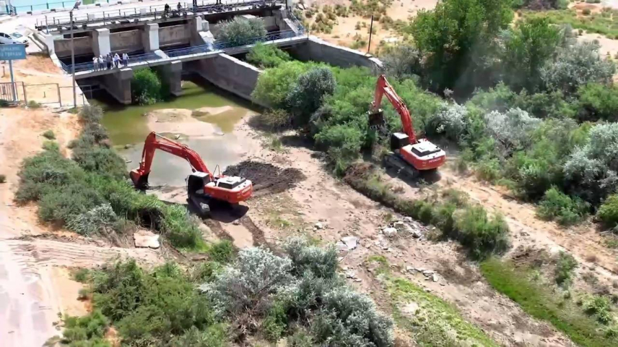 В Жамбылской области началась первая за 40 лет очистка Фурмановского канала