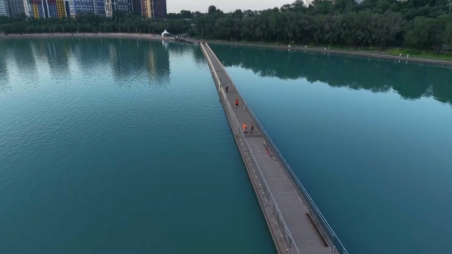 На Сайране открыли понтонный мост