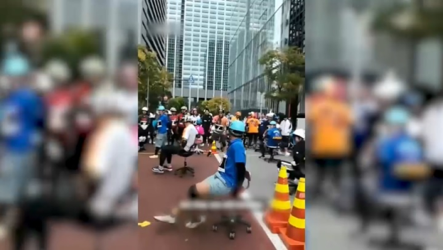 Ежегодные гонки на офисных креслах состоялись в Японии