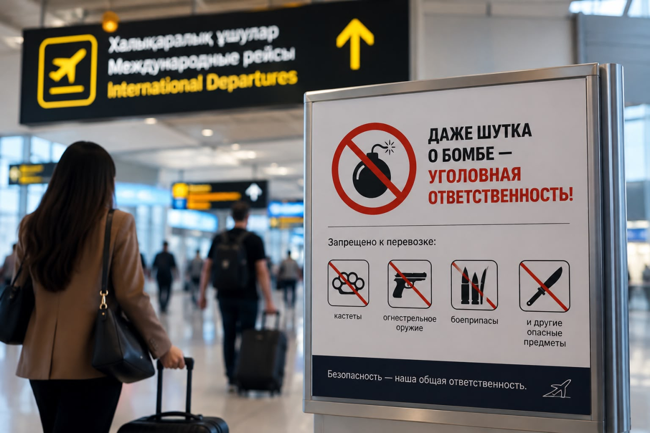 Предупреждения о «бомбе» появились на посадочных талонах в Казахстане