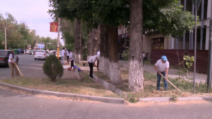 «Таза Қазақстан»: от мусора очистили улицы в Таразе