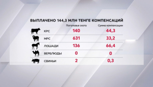 144 млн тенге за погибший скот выплатили в Актюбинской области
