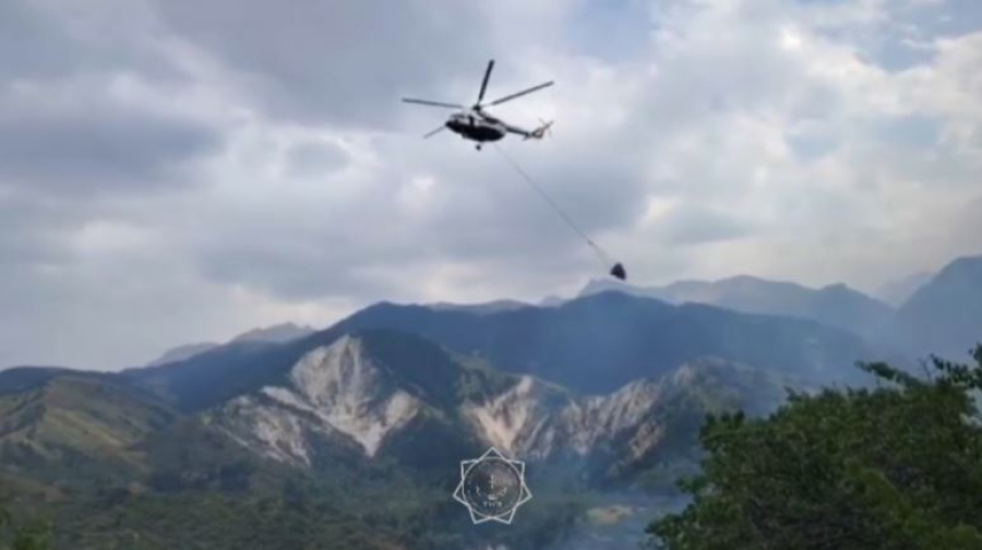 Спасатели МЧС ликвидировали загорание сухостоя в Аксайском ущелье