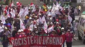 Работники образования вышли на акции протеста в Боливии