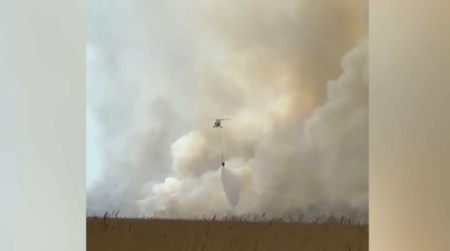 Крупный пожар потушили в резервате «Акжайық»