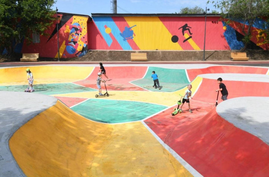 Елордада балаларға арналған жаңа ойын алаңы мен скейт-саябақ ашылды