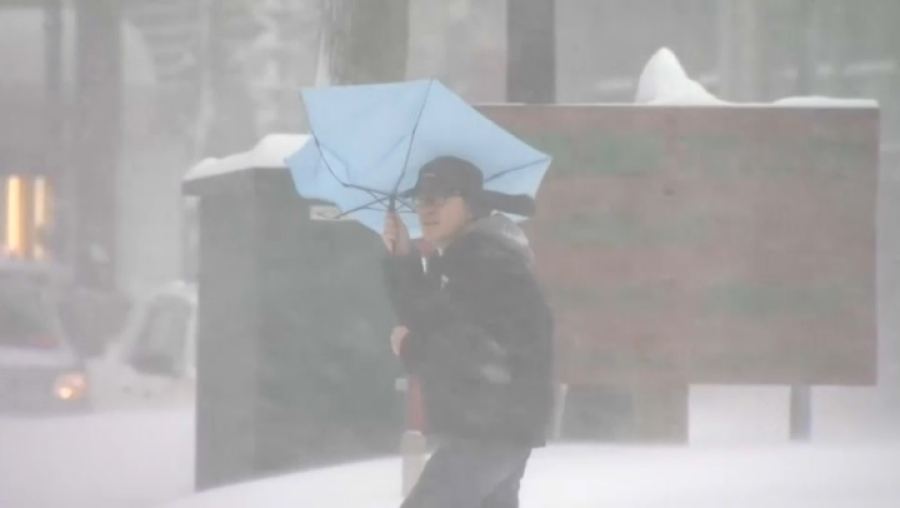 Мощные снегопады накрыли север Японии