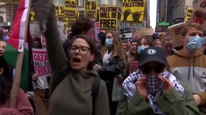 Более 2 тыс. человек протестуют в Нью-Йорке в поддержку Палестины