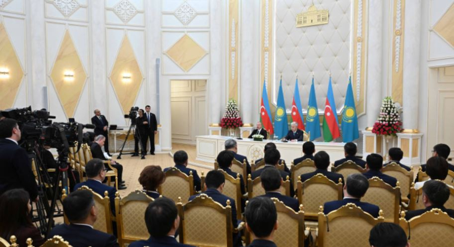 Қ. Тоқаев пен И. Әлиев БАҚ өкілдері үшін бірлескен брифинг өткізді