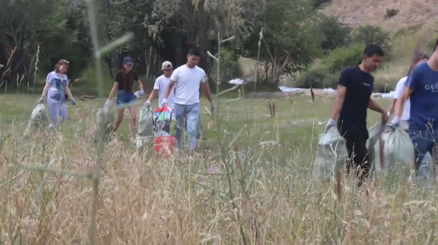 В урочище Бирколик провели экологическую акцию