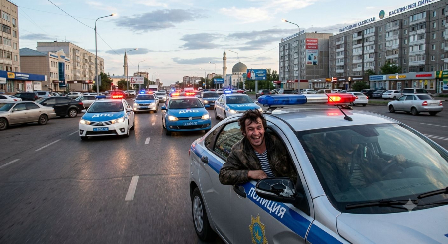 Пьяный мужчина обокрал магазин, угнал служебное авто и устроил ДТП в Павлодаре