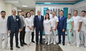 Глава государства посетил клинику Astana Vision Pavlodar